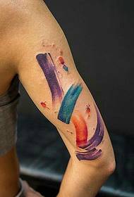 Ti ara ẹni Creative Arm Watercolor Totem tatuu tatuu