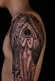 Personalitat de braç gros patró tradicional de tatuatge d'àngel