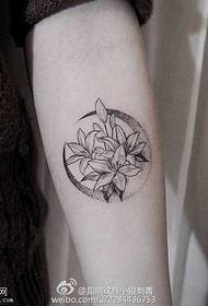 arm flower tattoo pattern