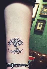 paže módní malý strom tetování vzor svěží a přírodní