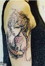 Patrón de tatuaje de peixes do brazo