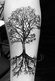 Ayak bileği ağacı dövme deseni