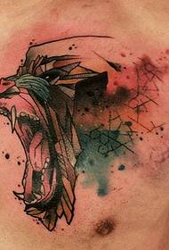 рисунок татуировки жирным животным бабуина