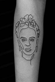 modello di tatuaggio personaggio linea