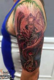 Arm Western Dragon Tattoo Pattern