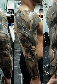 txiv neej sab xis tes paj ntaub caj npab armor tattoo duab