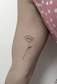 mergaitė didelis rankos mažas šviežias gėlių princesės tatuiruotės modelis