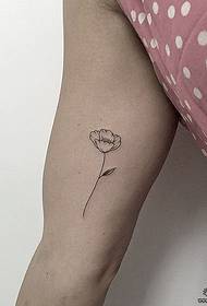 ragazza grande braccio piccolo modello di tatuaggio principessa fiore fresco