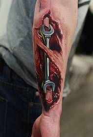 Arm super realistische 3dj mechanische Tattoo-Muster