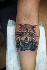 glasses of naughty puppy arm tattoo pattern
