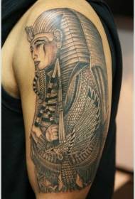 Kalın zarif 诶 ve Firavun ve güç sembolü dövme deseni