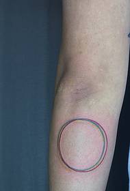 arm personality geometric circle tattoo pattern