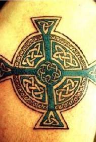 Celtic cross round model totem tattoo