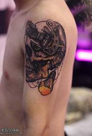 Padrão de tatuagem criativa vintage preto ashe