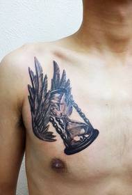 Fantastico modello di tatuaggio a clessidra della morte