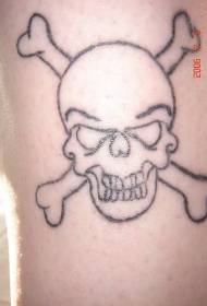Braccio semplice modello tatuaggio teschio