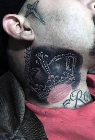 Corona de estilo de cuello masculino con patrón de tatuaje de labios