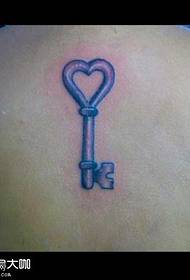 Bakblått nøkkel tatoveringsmønster