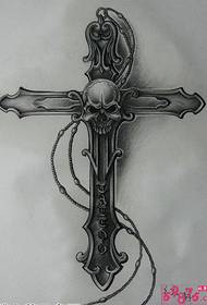 skullcross صورة مخطوطة الوشم