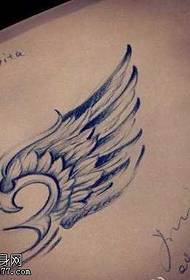 Rukopis křídla tetování vzor