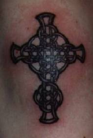 Corak tengkorak keperibadian Celtic cross tatu