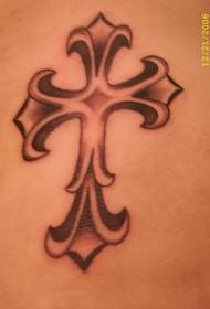 Blumenmuster Kreuz Tattoo