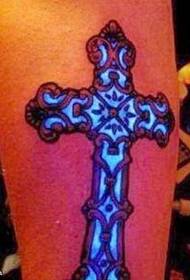 Cross invisible tattoo pattern