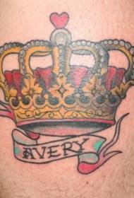 Delikata krono tradicia stilo tatuaje mastro