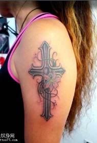 Arm cross tattoo pattern