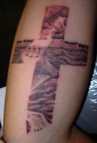 Križ uzorak tetovaža stila