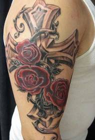 Arm cross tattoo pattern