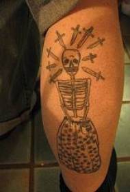Трусс узорак тетоваже са ногама у једноставном оделу