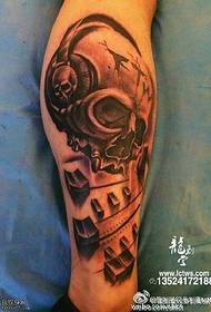 Calf squatting tattoo pattern