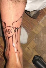 Modello di tatuaggio ali leccate di piedi