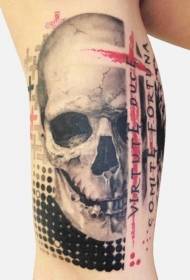 Bianco e nero pattern modello di tatuaggio inglese