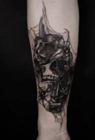 Tmavá tetovacia lebka 9 temných motívov motívov temnej lebky