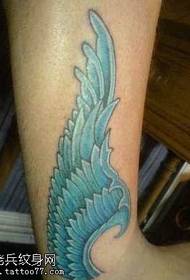 Modello tatuaggio ali di colore delle gambe