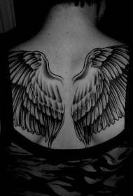 Pola tato kembali sayap indah