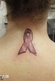 Neck bow tattoo pattern