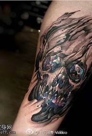 Ink skull tattoo pattern