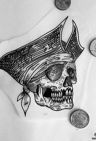 Europese en Amerikaanse schedel lijn tattoo tattoo patroon manuscript