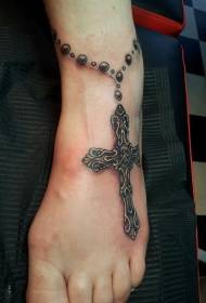 Лодыжка реалистичный крест татуировки
