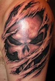 Shoulder Ghost Ripped Tattoo Tattoo Pattern