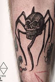 U mudellu di tatuaggi di spider di vitellu