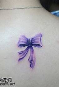 バック紫弓タトゥーパターン