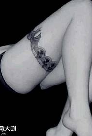 Leg sexy lace tattoo pattern