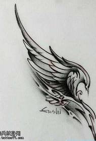 Rukopis krila tetovaža uzorak