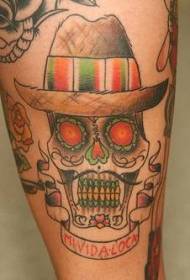 Beinfarbe Mexikanisches Tattoo Bild