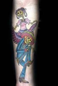 Modello di tatuaggio per capriata di danza del colore del braccio