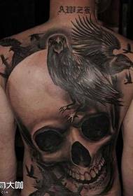 Zadní vrána tetování vzor